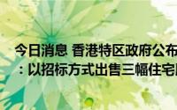 今日消息 香港特区政府公布2022年7月至9月季度卖地计划：以招标方式出售三幅住宅用地