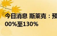 今日消息 斯莱克：预计上半年净利润同比涨100%至130%