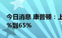 今日消息 康普顿：上半年净利润同比预减57%到65%