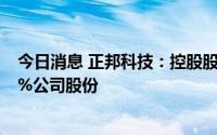 今日消息 正邦科技：控股股东及其一致行动人拟减持不超2%公司股份