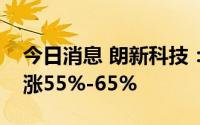 今日消息 朗新科技：预计上半年净利润同比涨55%-65%