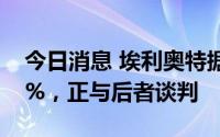 今日消息 埃利奥特据悉对Pinterest持股超9%，正与后者谈判