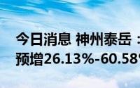 今日消息 神州泰岳：上半年归母净利润同比预增26.13%-60.58%