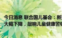 今日消息 联合国儿基会：新冠流行助长全球儿童免疫接种率大幅下降，敲响儿童健康警钟