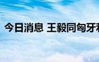 今日消息 王毅同匈牙利外长西雅尔多通电话