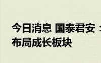 今日消息 国泰君安：风险偏好两端走，回调布局成长板块