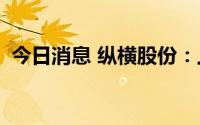 今日消息 纵横股份：上半年预亏72.61万元