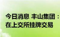 今日消息 丰山集团：5亿元可转债7月21日起在上交所挂牌交易