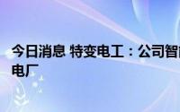 今日消息 特变电工：公司智能微电网解决方案中未涉及虚拟电厂