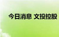 今日消息 文投控股：董事长周茂非辞职