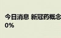 今日消息 新冠药概念股拉升，拓新药业涨超10%