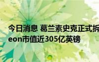 今日消息 葛兰素史克正式拆分消费健康业务，独立公司Haleon市值近305亿英镑