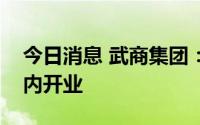 今日消息 武商集团：武商梦时代项目将于年内开业