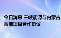 今日消息 三峡能源与内蒙古自治区赤峰市巴林左旗签署抽水蓄能项目合作协议