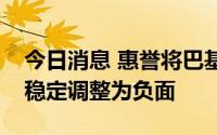 今日消息 惠誉将巴基斯坦的信用评级展望从稳定调整为负面