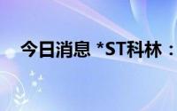 今日消息 *ST科林：公司在职员工171人