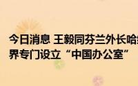 今日消息 王毅同芬兰外长哈维斯托通电话，芬方：芬兰企业界专门设立“中国办公室”，期待拓展对华业务