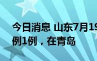 今日消息 山东7月19日新增境外输入确诊病例1例，在青岛