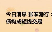 今日消息 张家港行：独立董事配偶买卖可转债构成短线交易