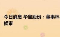 今日消息 华宝股份：董事林嘉宇被解除监视居住，采取取保候审