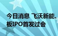 今日消息 飞沃新能、豪江智能、鑫宏业创业板IPO首发过会