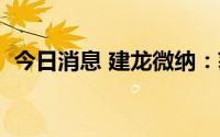 今日消息 建龙微纳：获得1项发明专利证书