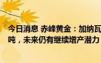 今日消息 赤峰黄金：加纳瓦萨金矿2月-12月预算产量约5.2吨，未来仍有继续增产潜力