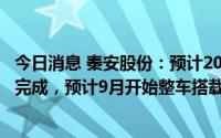 今日消息 秦安股份：预计2022年8月电机控制器控制板开发完成，预计9月开始整车搭载验证