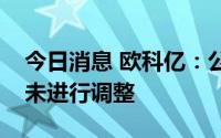 今日消息 欧科亿：公司数控刀片的销售价格未进行调整