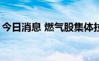 今日消息 燃气股集体拉升，重庆燃气涨超7%