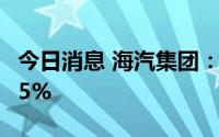 今日消息 海汽集团：海峡股份拟减持不超0.75%