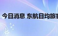 今日消息 东航日均旅客量回升至逾20万人次