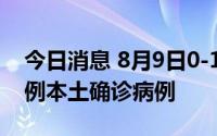 今日消息 8月9日0-12时，海南东方市新增4例本土确诊病例