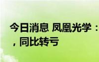 今日消息 凤凰光学：上半年亏损576.18万元，同比转亏