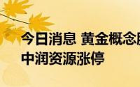 今日消息 黄金概念股持续大涨，赤峰黄金、中润资源涨停