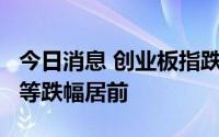 今日消息 创业板指跌逾1%，酒店旅游、煤炭等跌幅居前