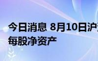 今日消息 8月10日沪深两市共338只个股跌破每股净资产