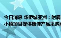 今日消息 华侨城亚洲：附属公司委托关联方就合肥空港国际小镇项目提供康佳产品采购服务