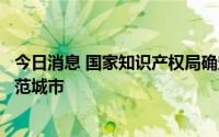 今日消息 国家知识产权局确定国家知识产权强市建设试点示范城市