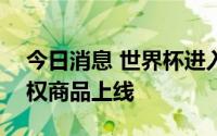 今日消息 世界杯进入100天倒计时，官方授权商品上线