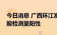 今日消息 广西环江发现一名境外返环人员核酸检测呈阳性