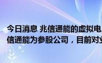 今日消息 兆信通能的虚拟电厂业务是否属实？惠程科技：兆信通能为参股公司，目前对业绩影响较小