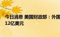 今日消息 美国财政部：外国投资者持有美国长期证券增加712亿美元