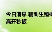 今日消息 辅助生殖概念大幅走高，汉商集团高开秒板