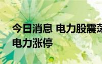 今日消息 电力股震荡走强，江苏新能、乐山电力涨停