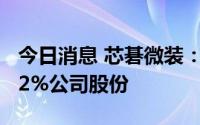 今日消息 芯碁微装：股东合计拟减持不超1.82%公司股份