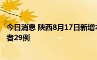 今日消息 陕西8月17日新增本土确诊病例36例、无症状感染者29例