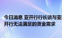 今日消息 亚开行行长谈与亚投行合作：亚投行可弥补仅靠亚开行无法满足的资金需求