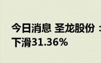 今日消息 圣龙股份：上半年归母净利润同比下滑31.36%