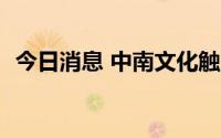 今日消息 中南文化触及跌停上演“天地板”